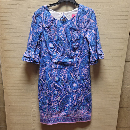 Lilly Pulitzer NEW Fiesta Dress Size 2 Purple Iris Lined Ruffle Detail $198