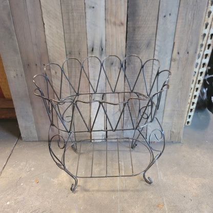 Secondhand Sandies: Large scalloped oval metal planter