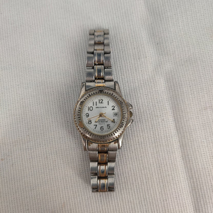 Vintage Milan Stainless Steel Watch Two-Tone Gold Silver Ladies Timepiece