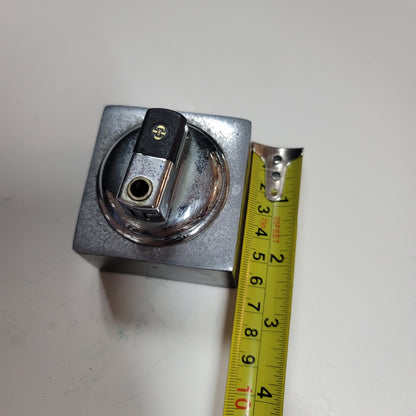 Vintage MCM black silver table Lighter MR io 1960s cube