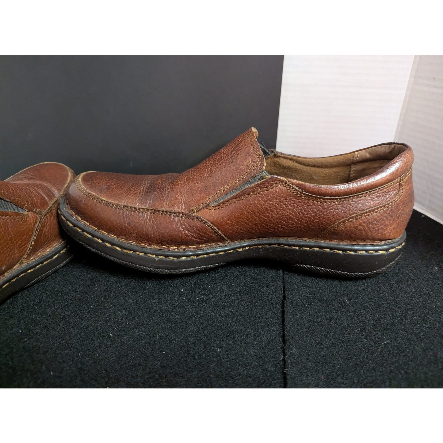 b.o.c. Born Concept Men's Brown Leather Slip-On Loafers Size 9M