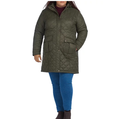 BARBOUR Jenkins Quilted Women's Jacket Size 2X $ 375 OLIVE COAT NEW