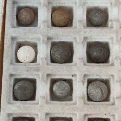 Antique German Handmade Clay Marbles Bulk Job Lot of 36 Player Size 9/16" #H6