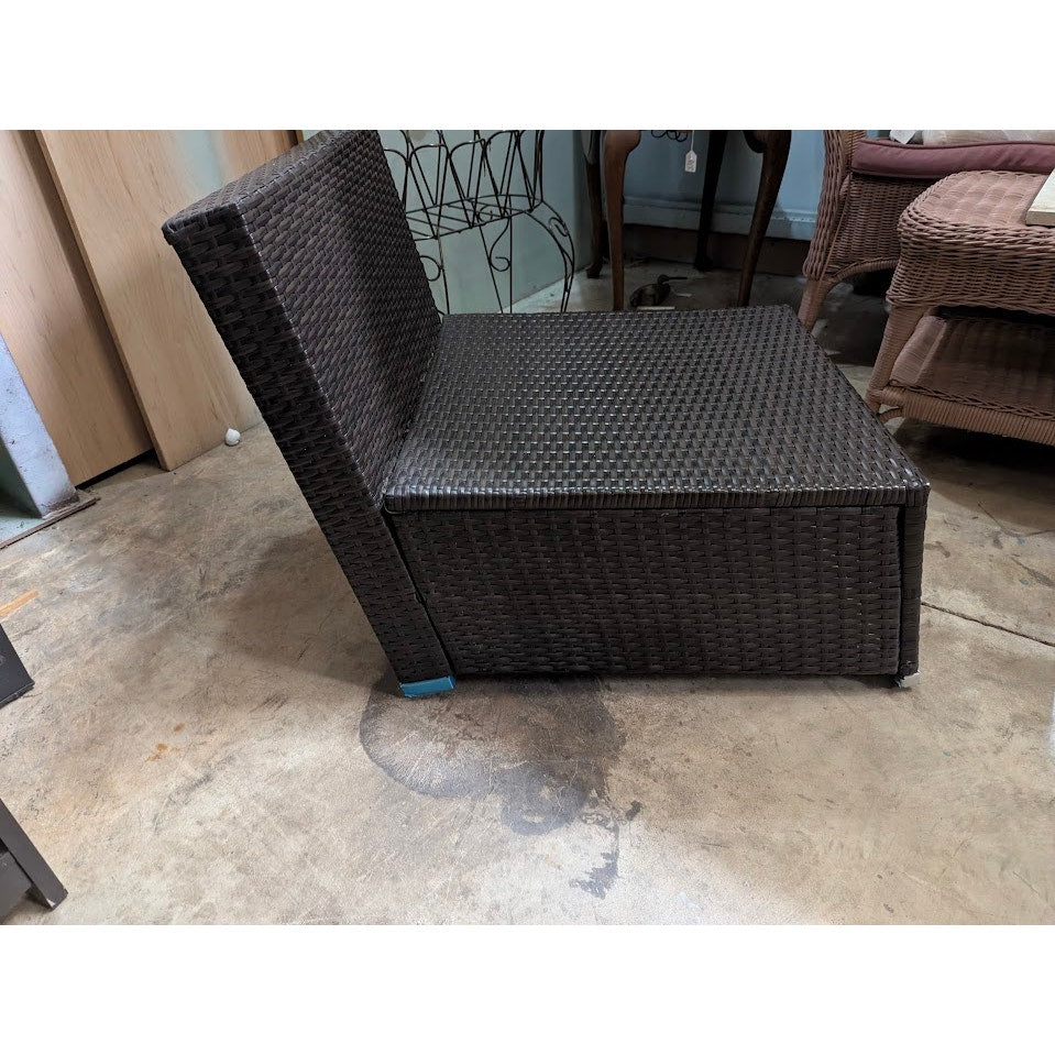 Secondhand Sandies: Outdoor Vinyl low club chair. No cushio