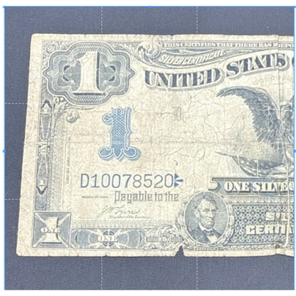 Vintage 1899 $1 Silver Certificate Black Eagle Lyons/Roberts Signatures