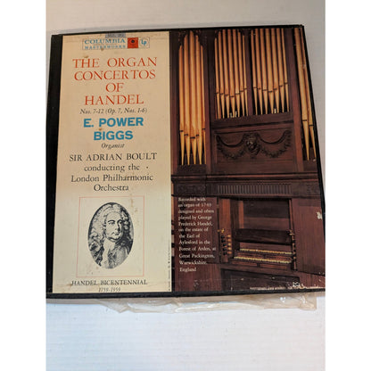Handel Organ Concertos Nos. 7-12 E Power Biggs Columbia 6-Eye Mono Box Set