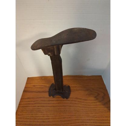 Antique Cast Iron Cobbler Shoe Last & Stand Vintage Industrial Craft Blacksmith