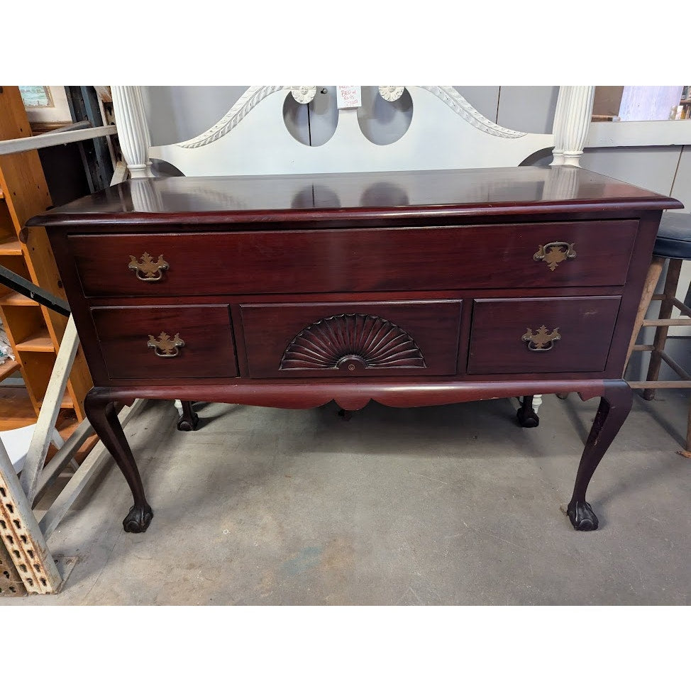 Secondhand Sandies: Federal Style Mahogany buffet Sideboard Petite Wood Queen Anne Legs