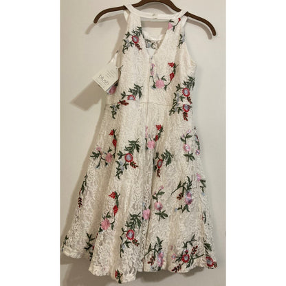 Blush by Us Angels Girls' Sleeveless Embroidered Lace Dress Size 14 in Ivory NWT