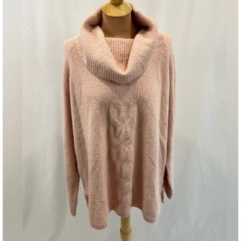 Caslon TURTLE COWL Neck Top Size Medium Pink Smoke NWT SWEATER