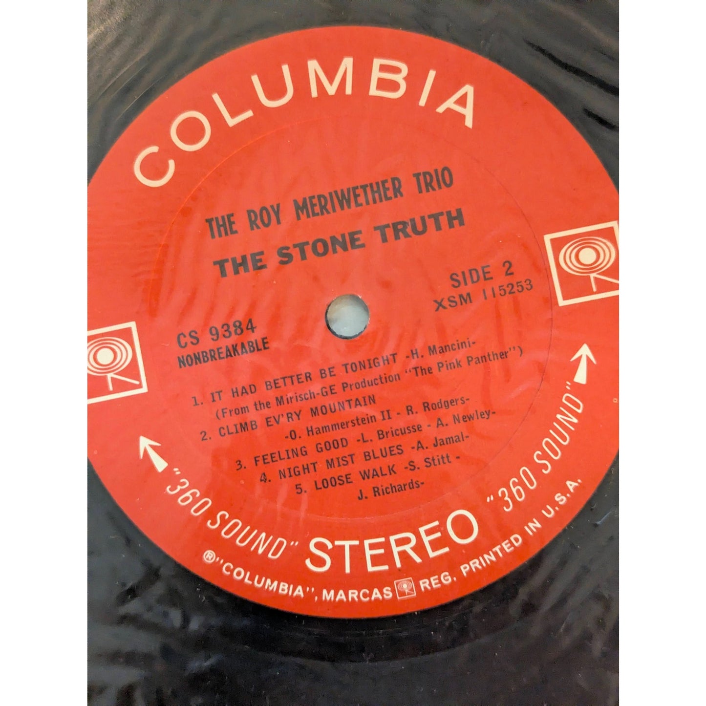 Vintage The Roy Meriwether Trio The Stone Truth Columbia CS 9384 Stereo LP