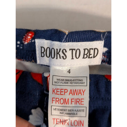 Books to Bed Kids Christmas Holiday Printed Pajama Pants Size 4 NWT