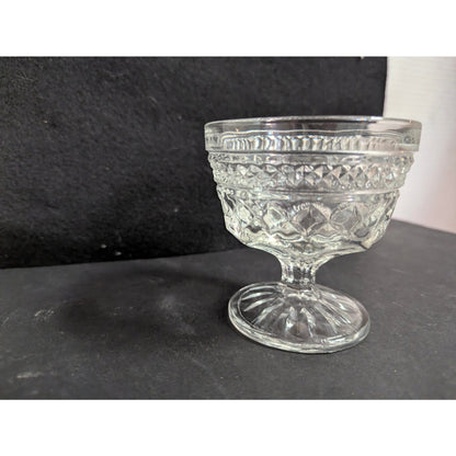 Anchor Hocking Wexford Clear Glass Footed Sherbet Dessert Dish