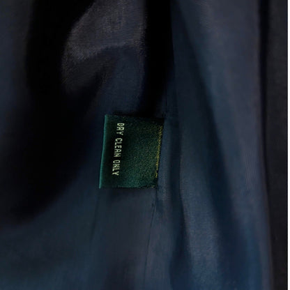 Lauren Ralph Lauren Linen Blazer Navy Double Breasted Gold Button 10P Preppy