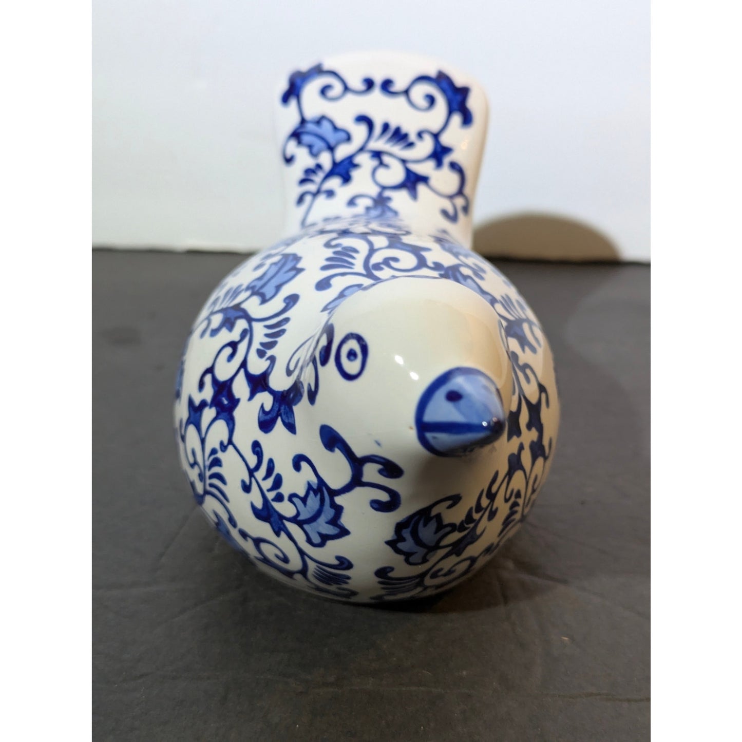 Mikasa Blue and White Chinoiserie Ceramic Dove Figurine Hollywood Regency Granma