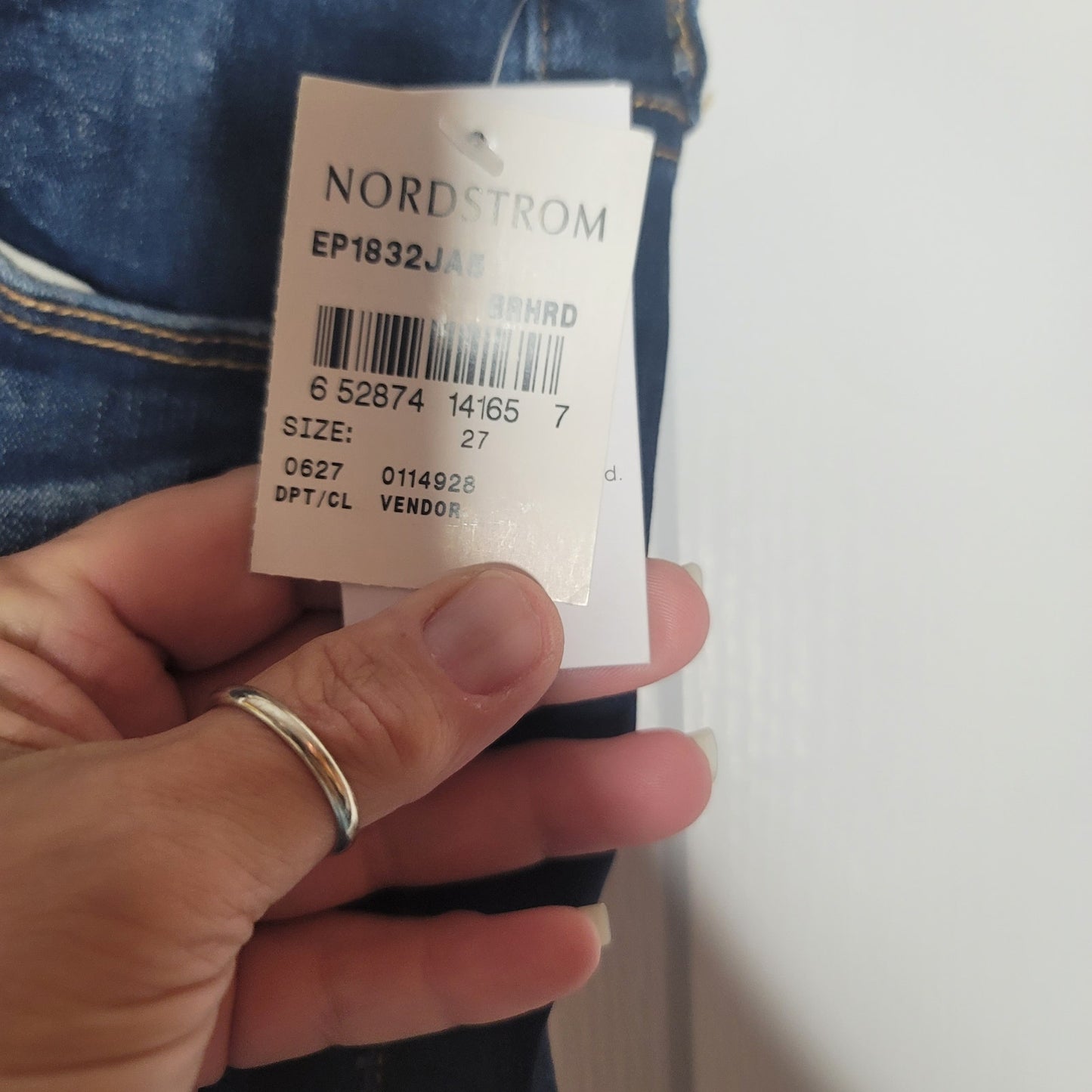 STS Blue Stretch 10" High Rise ELLIE Ankle Skinny Jeans Button & Zip Fly 27 NEW