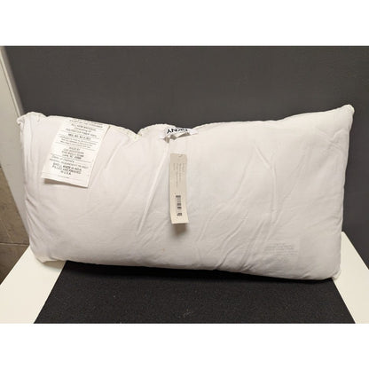 DKNY 11" x 22" Refresh Eyelet White Decorative Bed Pillow NEW