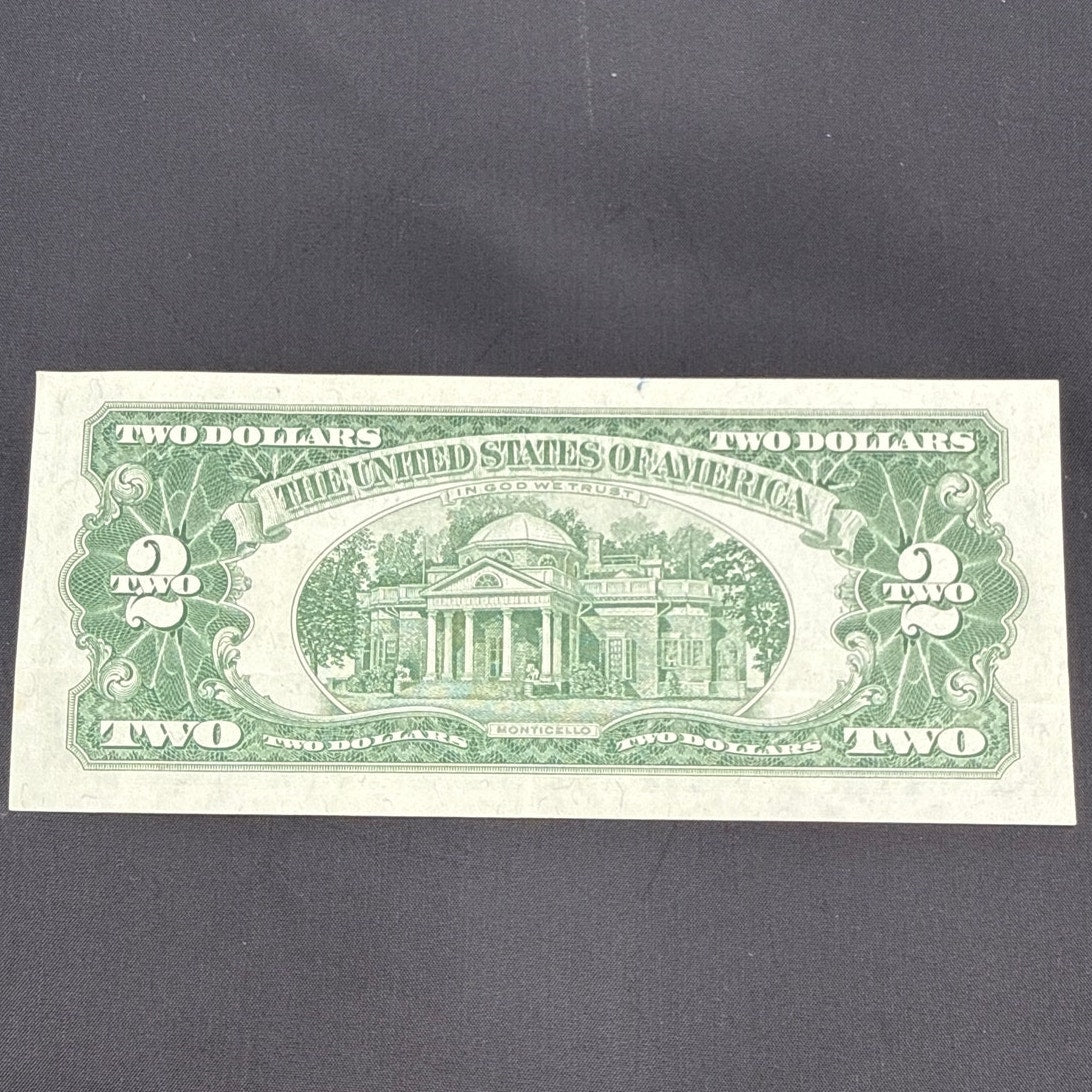 Paper Currency Bank Note USA Paper Money $2 Series 1963 red seal