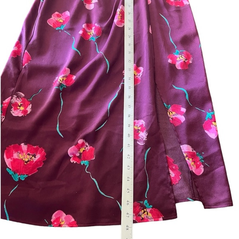 LUSH COCKTAIL new size small plum fushia sleeveless dress satin midi lined