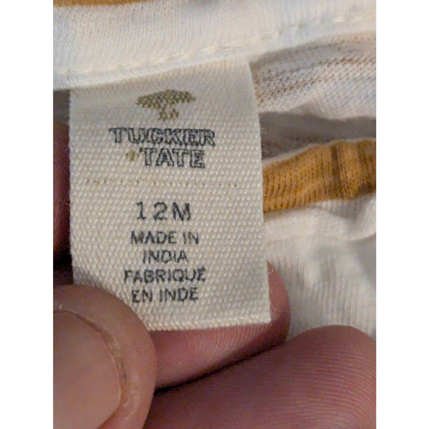 Tucker + Tate Baby Girls Brown White Striped Long Sleeve Shirt 12 Months NWT