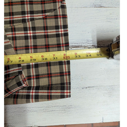Vintage Bespoke Plaid Wool Blazer Sport Coat Brown Tan Red Checked Rockabilly