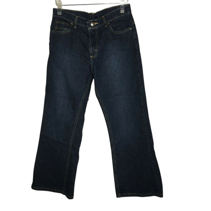 Wrangler Jeans KIDS youth Dark Blue Denim Adjustable Waist Jeans Size 12 Husky