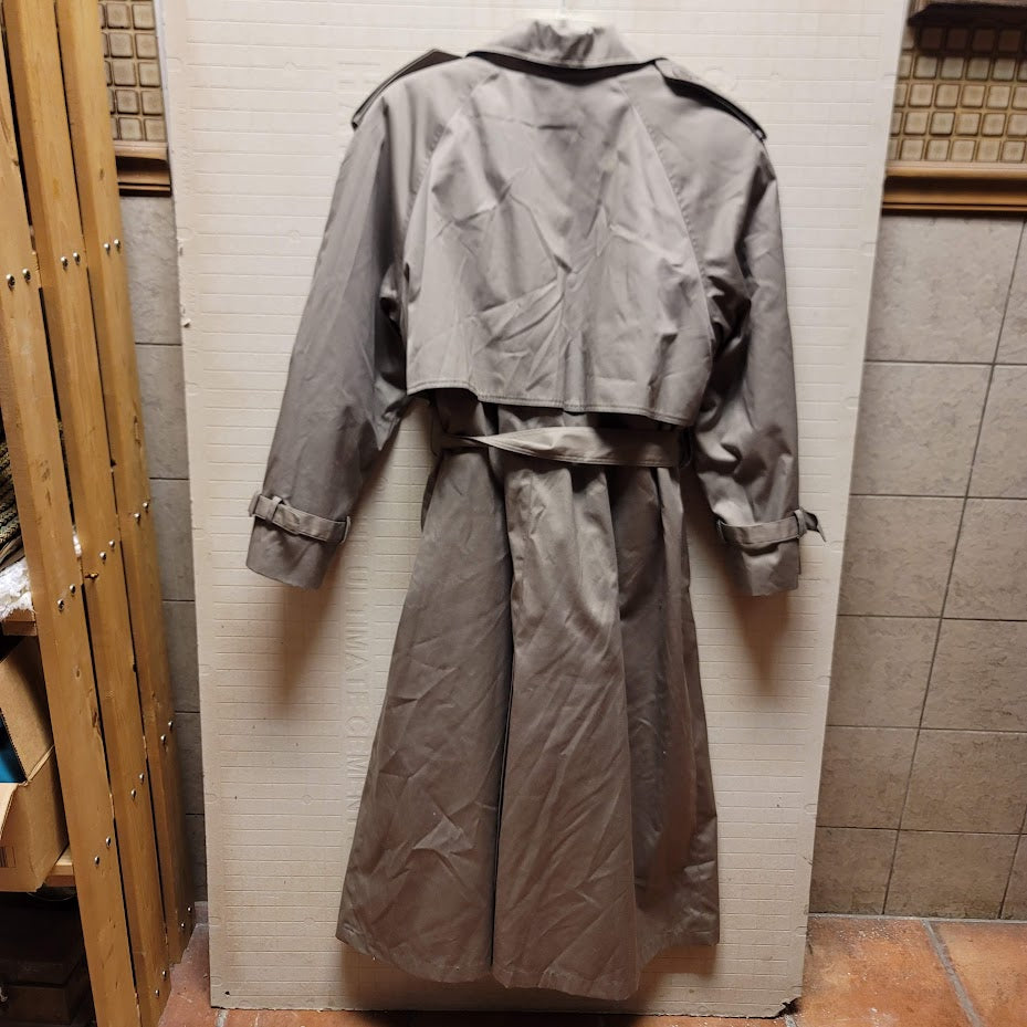 Saxton Hall Size 16.5 Women's Classic Trench Coat Belted Thermolite Plus Tan