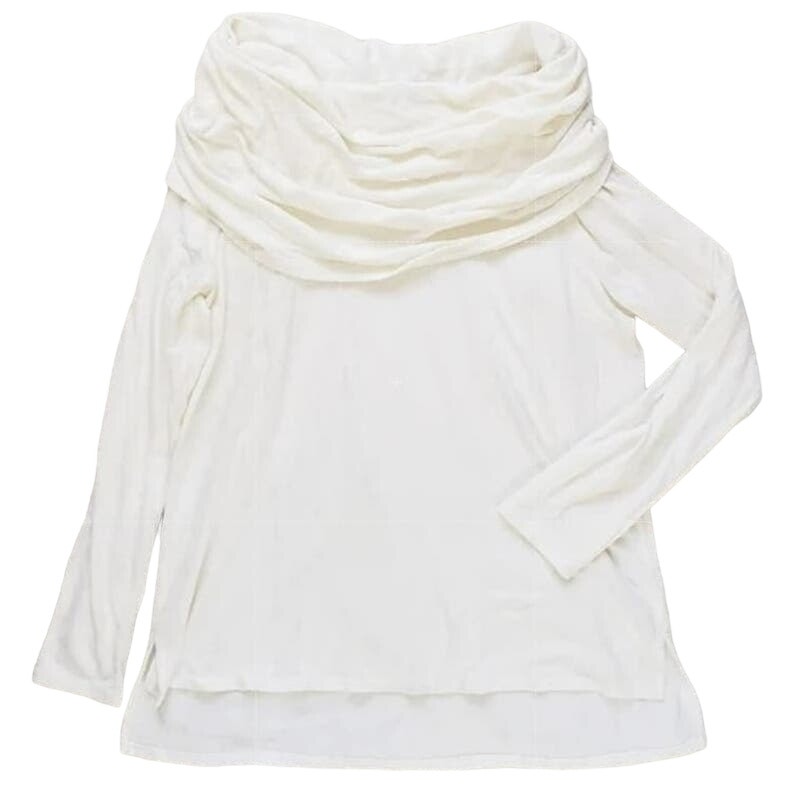 Gibson Look Cowl/Off Shoulder Pullover Top Sz XL/Extra Large in Ivory NWT