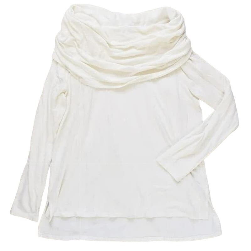 Gibson Look Cowl/Off Shoulder Pullover Top Sz XL/Extra Large in Ivory NWT