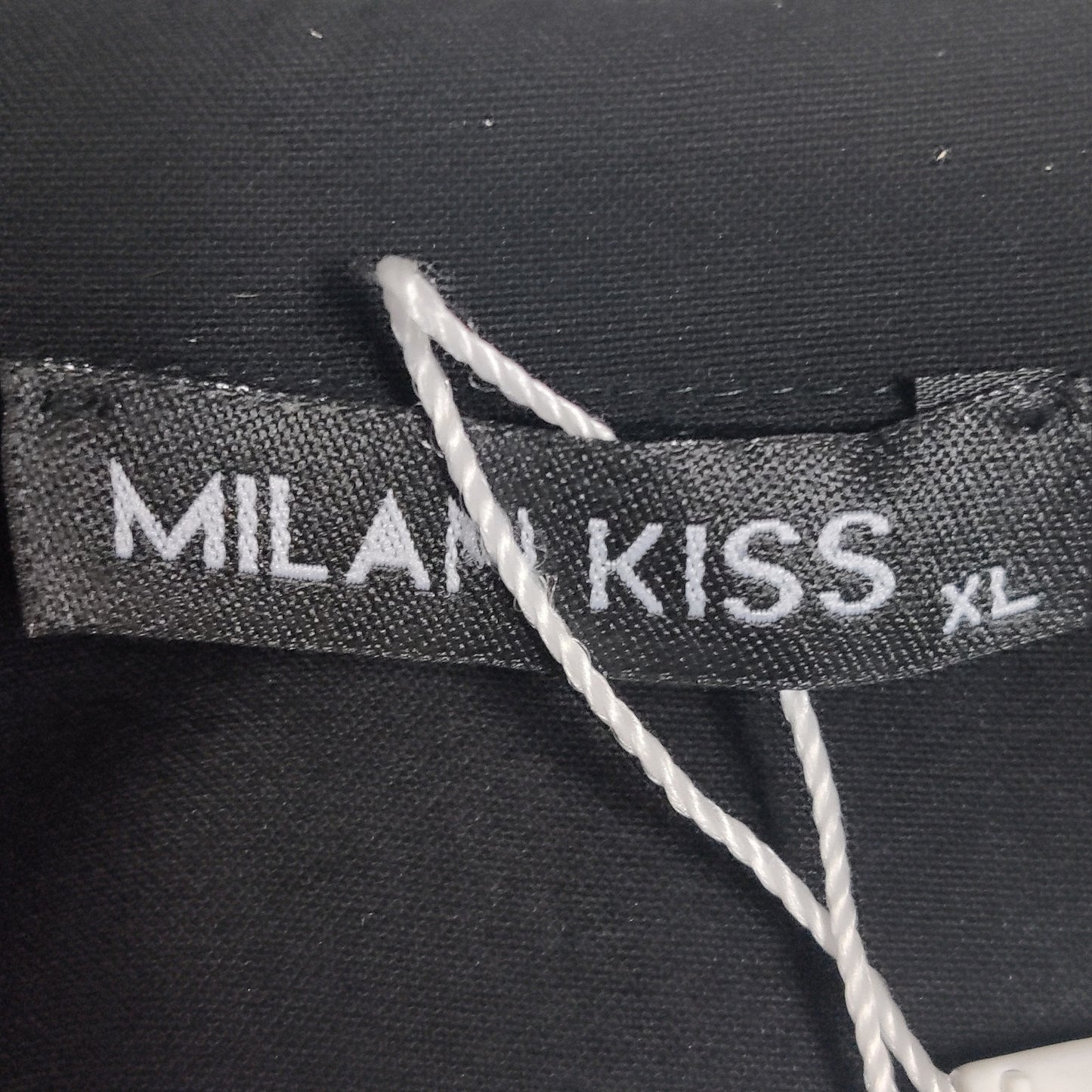Milan Kiss Black Long-Sleeve Maxi Shirt Dress Viscose XL Collared Button Front