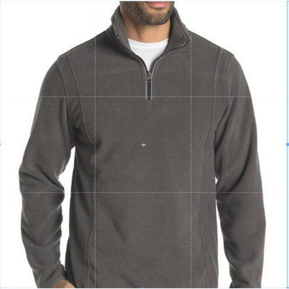 Vintage 1946 GRAY XL Soft Fleece 1/4 Zip Pullover Long Sleeve Jacket Extra-Large