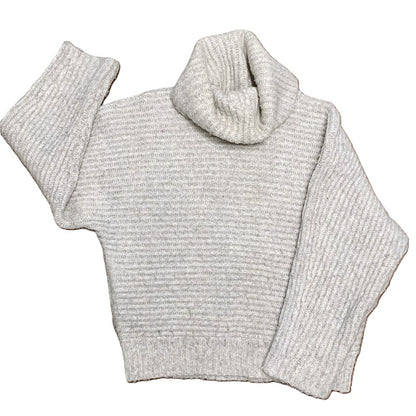 NWT Leith Pullover Turtleneck Dolman Sweater Sz Small in Light Grey Heather