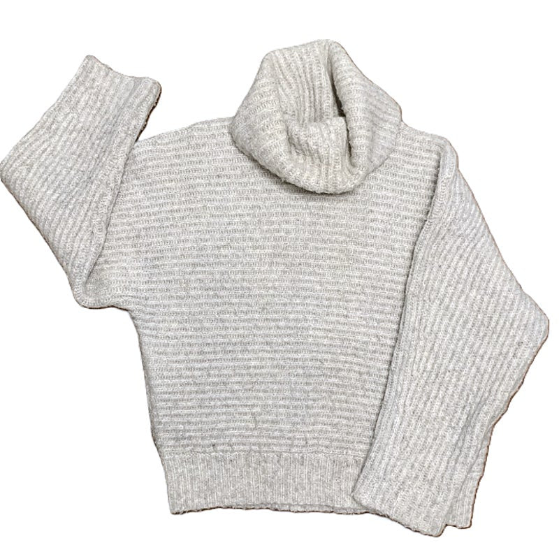 NWT Leith Pullover Turtleneck Dolman Sweater Sz Small in Light Grey Heather