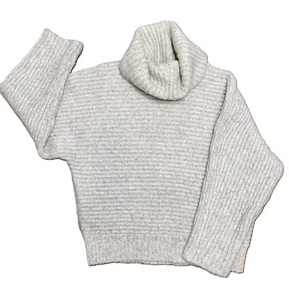 NWT Leith Pullover Turtleneck Dolman Sweater Sz Small in Light Grey Heather