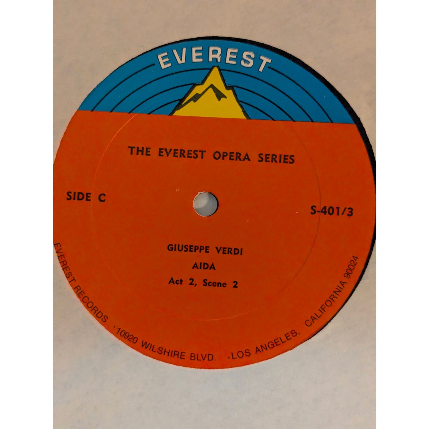Verdi Aida Curtis-Verna Borriello Everest Opera Series S-401/3 Stereo 3-LP Box Set