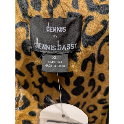 Dennis basso NEW rain coat reversible leopard Animal print all weather coat XL