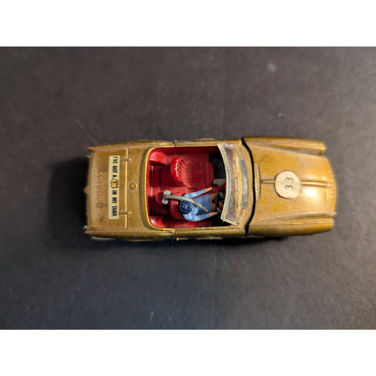Vintage Dinky Toys Triumph Spitfire Gold Diecast Model Car Made in England