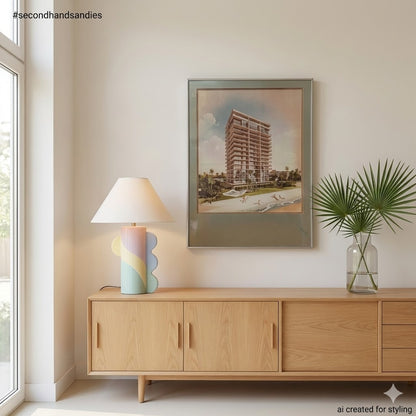 Vintage 1980s Architecture Rendering The Waterford Condo Jacksonville Florida