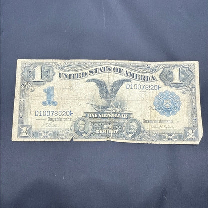 Vintage 1899 $1 Silver Certificate Black Eagle Lyons/Roberts Signatures