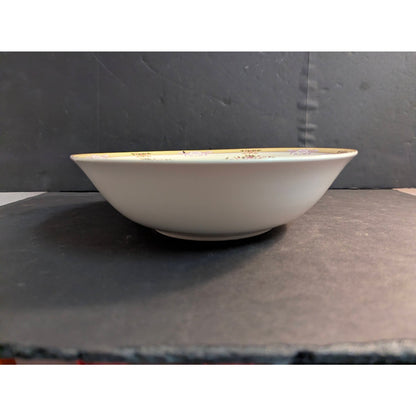 Vintage Lynns Fine China Serving Bowl Floral Gold Trim French Country