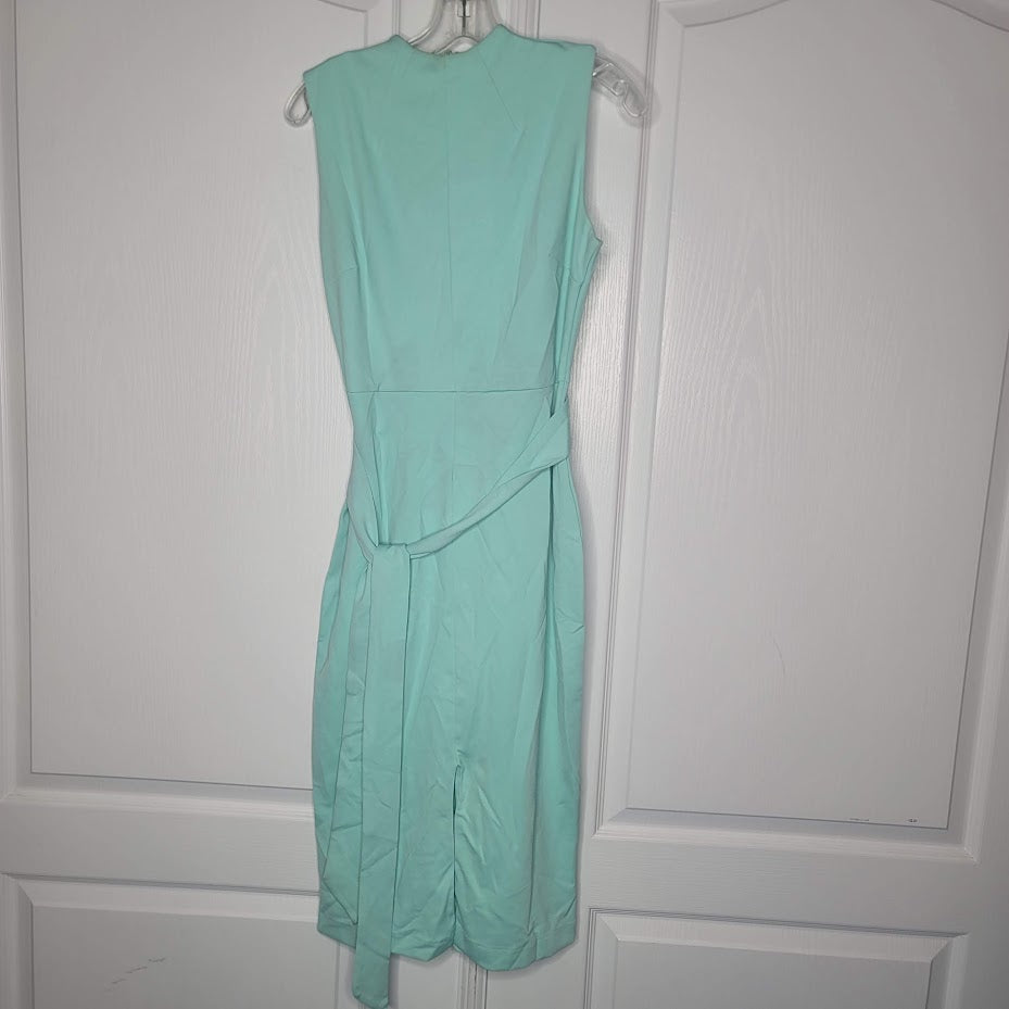 Alexa Admor Size 6 bright blue Sleeveless Belt Dress Casual Career cocktail NEW