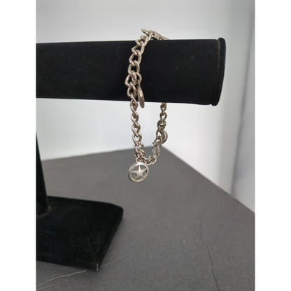 Vintage Charm BRACELET Western Motif Cowgirl Silvertone Lonestar