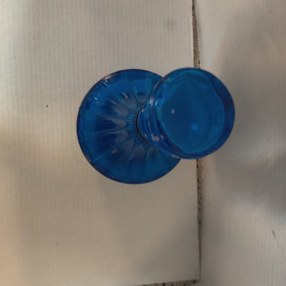Vintage Empoli Cobalt Blue Glass Decanter with Stopper, Made in Italy Optic
