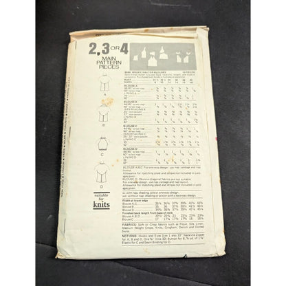 Vintage Pattern Sewing Crafts Hobby Vogue 8599 Size 12