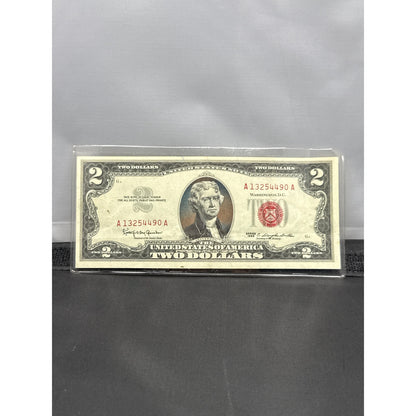 Paper Currency Bank Note USA Paper Money $2 Series 1963 red seal