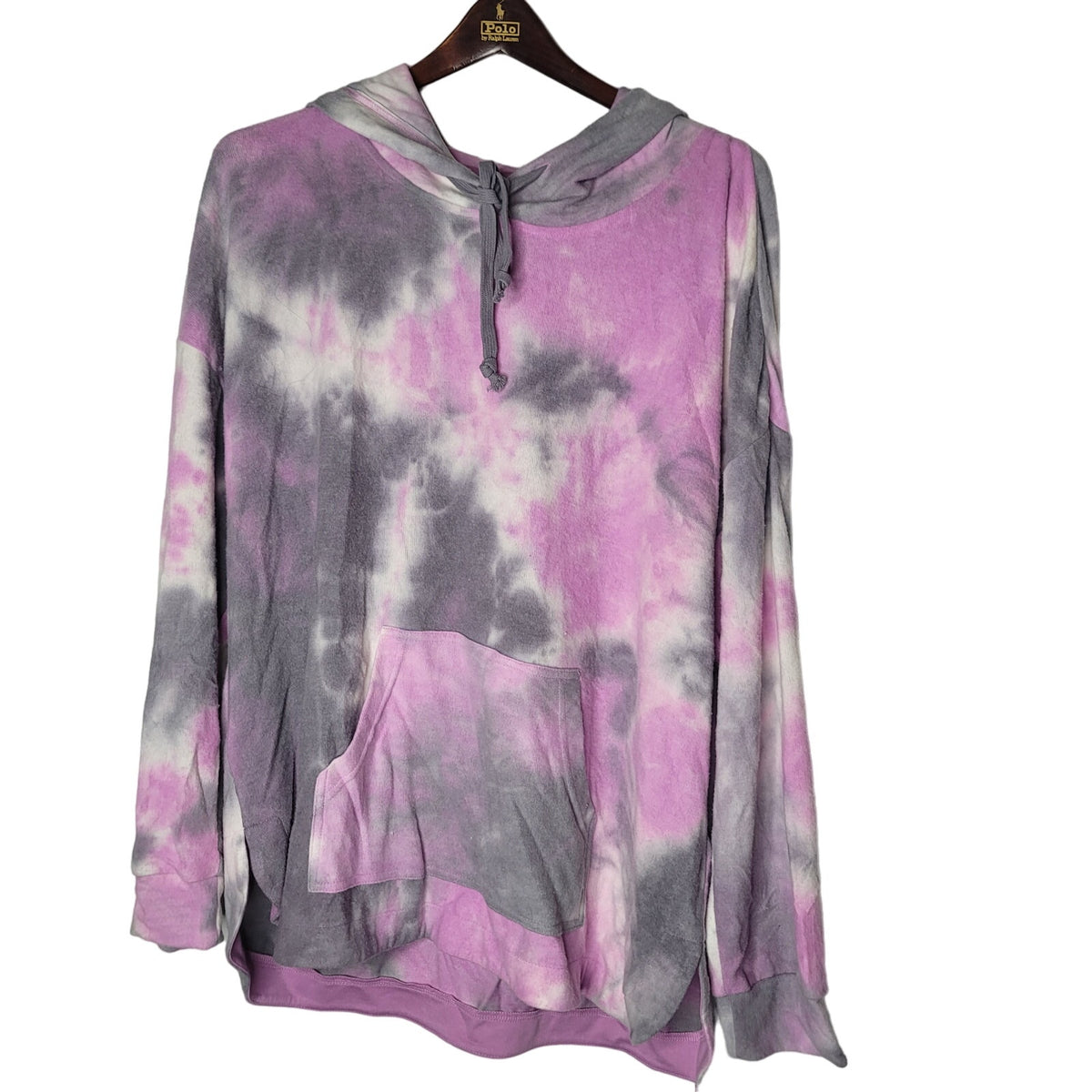 Melloday Purple Tye dye NEW hoodie long sleeve XL sweatshirt