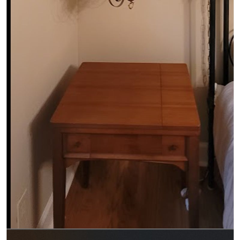 sECONDHAND SANDIES: Wood sewing Cabinet Side Table