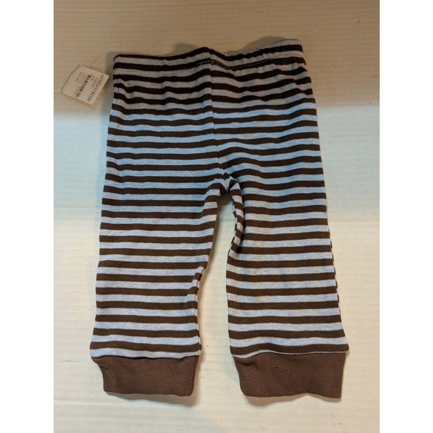 Nordstrom Baby Unisex Brown Gray Striped Knit Pants Size 6-9 Months NWT