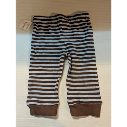 Nordstrom Baby Unisex Brown Gray Striped Knit Pants Size 6-9 Months NWT