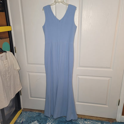 Dress the Population Size XXL Blue Maxi Long Dress formal Sleeveless Slit
